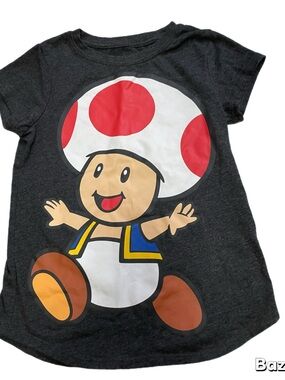 Sz L Girls Super Mario Bros Toadstool Tshirt